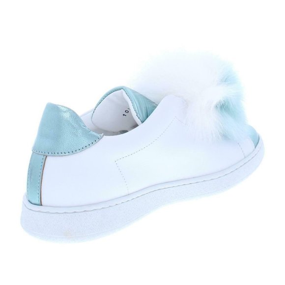 Joshua*s Women Gomma Leather Fox Fur Sneakers $607 - Picture 2 of 11